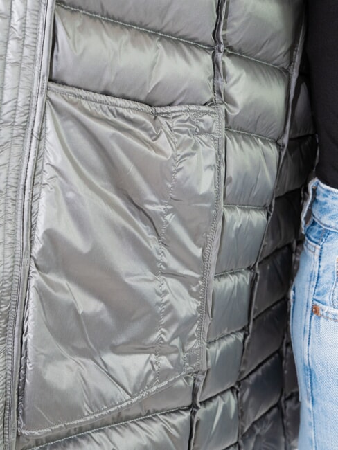 FRIENDLY Chaqueta de plumas de longitud media con capucha acero oscuro-acero oscuro - Chaquetas de plumas de mujer