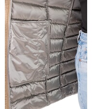 COLMAR DELUXE Chaqueta de plumas para mujer con capucha de piel crema de café oscuro-da - Chaquetas de plumas de mujer - 4