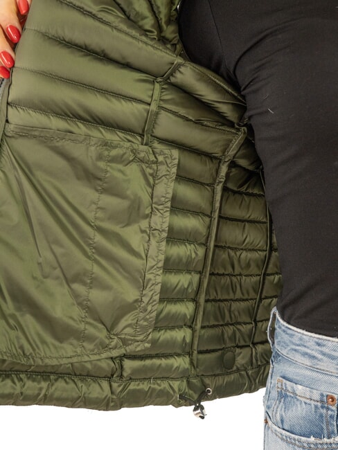 DELUXE Chaleco acolchado de cuello alto barro oscuro - Chaleco de mujer