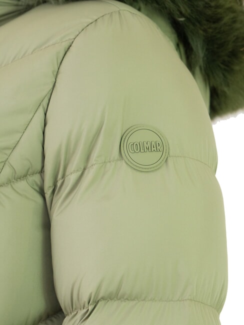 CAPTION Chaqueta larga de plumas con capucha para mujer lodo - Chaquetas de plumas de mujer