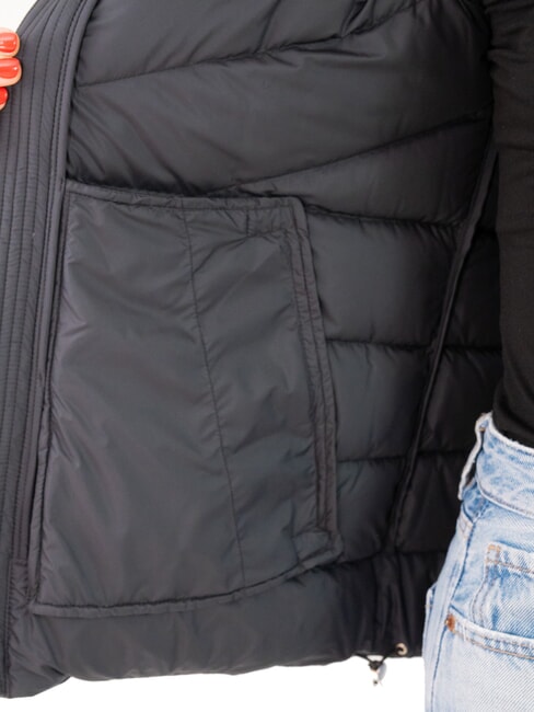 CAPTION Chaqueta de plumas con capucha para mujer negro - Chaquetas de plumas de mujer