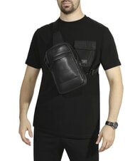 CERRUTI BRAD Bolso de cuero negro - Bandoleras Hombre - 5