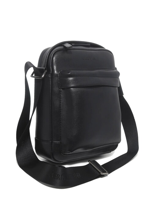 BRAD Bolso de piel con bolsillo negro - Bandoleras Hombre