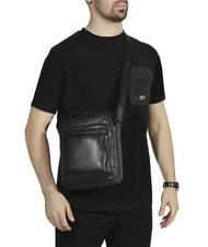 CERRUTI BRAD Bolso de piel con bolsillo negro - Bandoleras Hombre - 5
