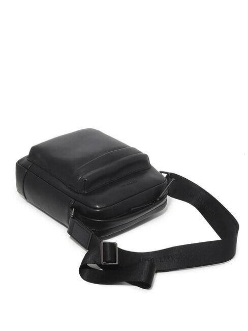 BRAD Bolso de piel con bolsillo negro - Bandoleras Hombre