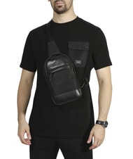 CERRUTI BRAD Bolso de piel y nailon negro - Bandoleras Hombre - 4