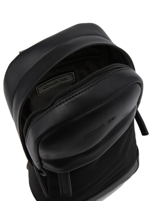 BRAD Bolso de piel y nailon negro - Bandoleras Hombre