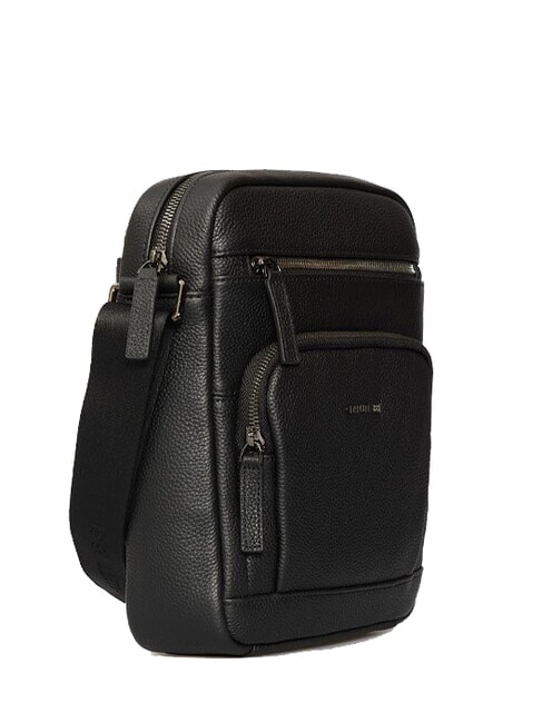 MADDOX Bolso de piel multibolsillos negro - Bandoleras Hombre