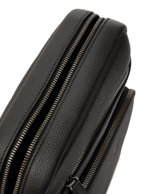 MADDOX Bolso de piel multibolsillos negro - Bandoleras Hombre