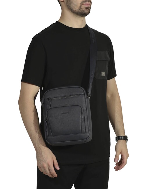 MADDOX Bolso de piel multibolsillos azul - Bandoleras Hombre