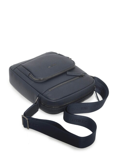 MADDOX Bolso de piel multibolsillos azul - Bandoleras Hombre