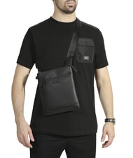 CERRUTI JAKE Bolso plano de piel negro - Bandoleras Hombre - 4