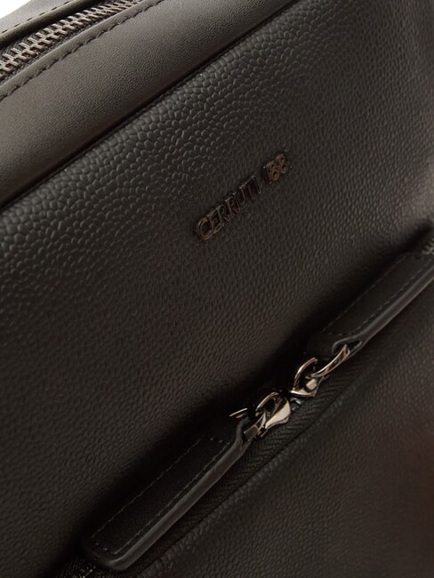 JEREMY Bolso de piel con bolsillo negro - Bandoleras Hombre