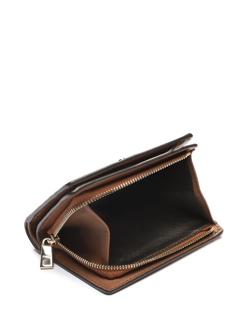 CAMELIA Cartera compacta de cuero coñac - Carteras Mujer