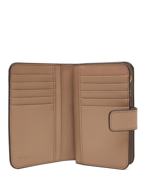 CAMELIA Cartera de mujer de piel gris - Carteras Mujer