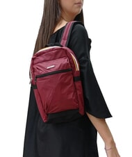 KWAY LAON Mochila pequeña de nailon syrah tinto - Mochilas Escuela & Tiempo Libre - 5