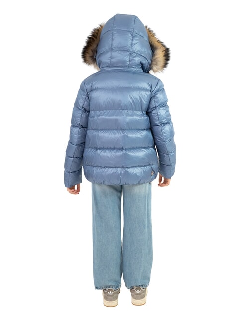 FRIENDLY Chaqueta de plum&oacute;n brillante con capucha hidro-acero oscuro - Chaquetas de beb&eacute;