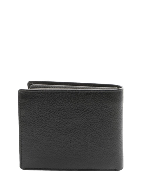 Billetera Line X1, en cuero negro - Carteras Hombre