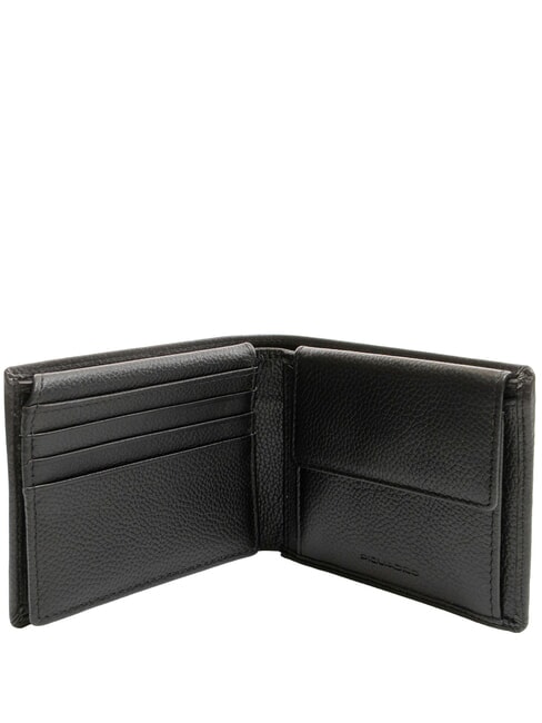 X1 Cartera de cuero negro - Carteras Hombre