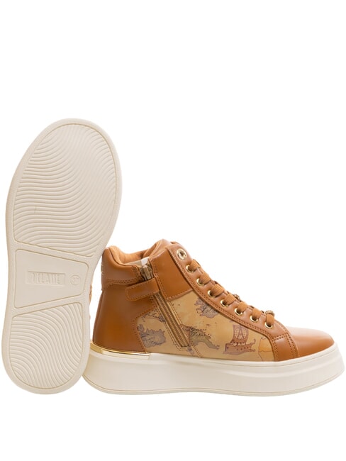 GEO Zapatillas de ca&ntilde;a alta Cuero / Geo Beige - Zapatos Mujer