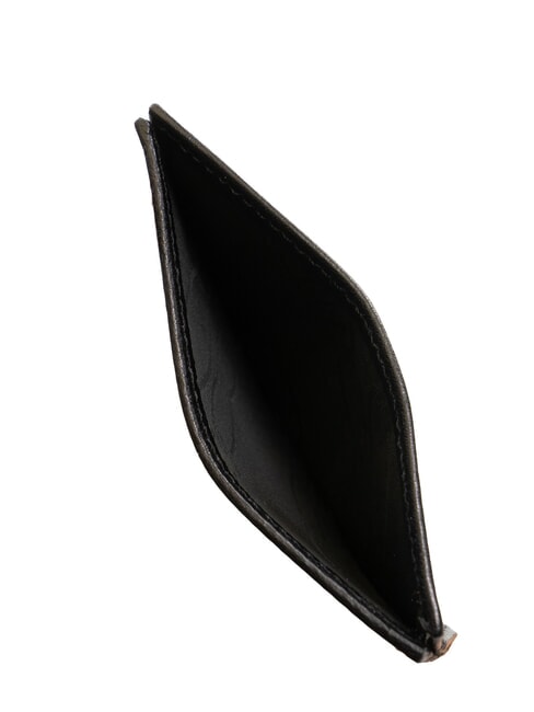 LIFE Tarjetero plano de cuero negro - Carteras Hombre