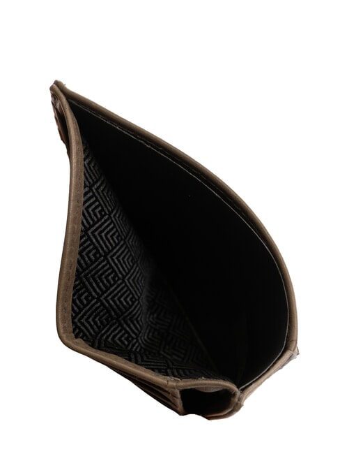 STELVIO Tarjetero plano de cuero GRIS - Carteras Hombre