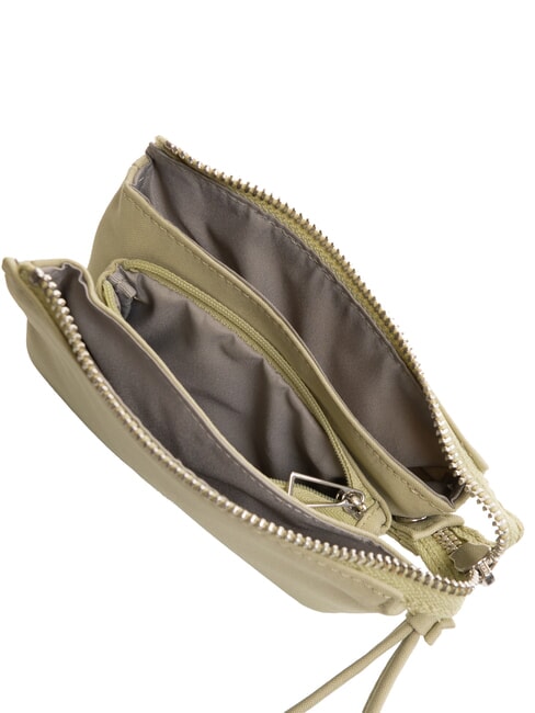 POUCHY Mini clutch con 3 compartimentos verde salvia - Bolsos Mujer
