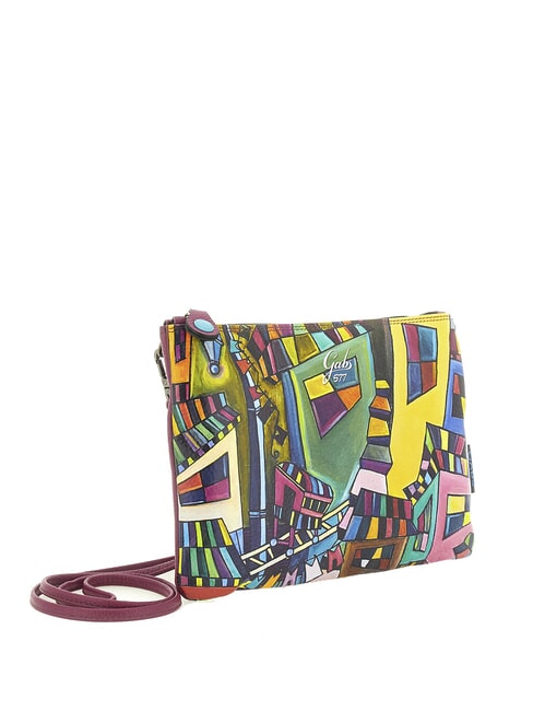 BEYONCE MULTICOLOR M Bolso de mano de piel con bandolera mural geométrico - Bolsos Mujer