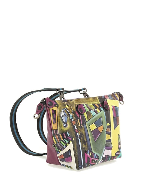 G3 PLUS LARGE MULTICOLOR Bolsa de compras plana transformable mural geométrico - Bolsos Mujer