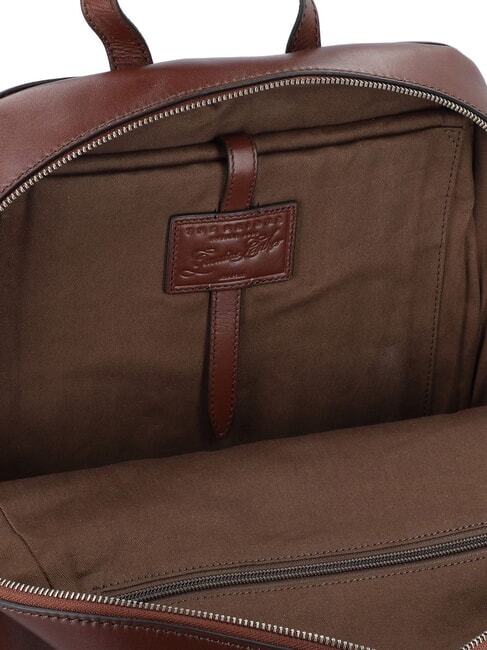 ALBERTO Mochila para portátil de 13", en piel Marrón / Paladio - Mochilas para portátil