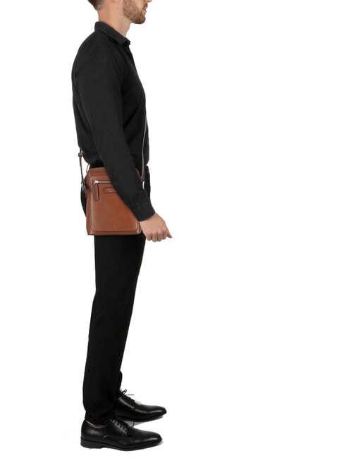 ALBERTO Bolso de cuero Marrón / Paladio - Bandoleras Hombre