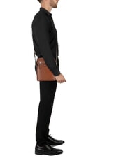 THE BRIDGE ALBERTO Bolso de cuero Marrón / Paladio - Bandoleras Hombre - 4