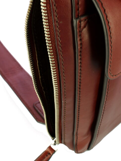 ALBERTO Bolso de piel de un solo hombro Marrón / Paladio - Bandoleras Hombre