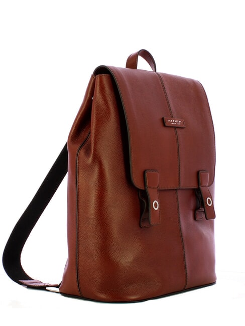 BIAGIO  Mochila para PC de 13", en cuero marrón 14/rutenio paladio - Mochilas para portátil