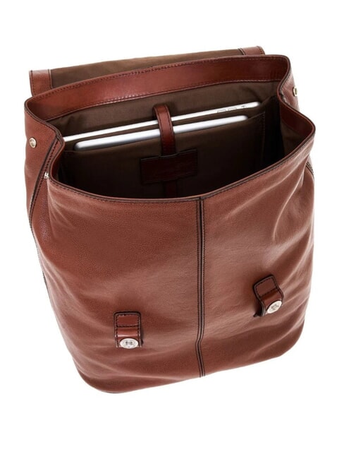 BIAGIO  Mochila para PC de 13", en cuero marrón 14/rutenio paladio - Mochilas para portátil