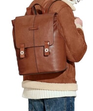 THE BRIDGE BIAGIO  Mochila para PC de 13", en cuero marrón 14/rutenio paladio - Mochilas para portátil - 5