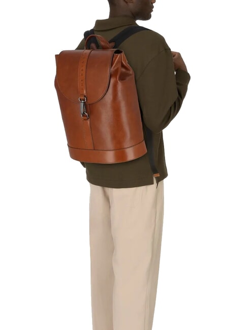 GIACOMO Mochila para portátil de 13", en piel Marrón / Rutenio - Mochilas para portátil