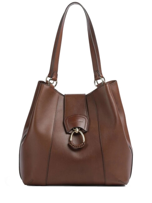 ERICA Bolso de compras de cuero BROWN - Bolsos Mujer