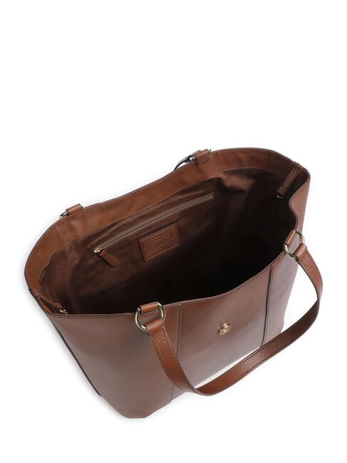 ERICA Bolso de compras de cuero BROWN - Bolsos Mujer