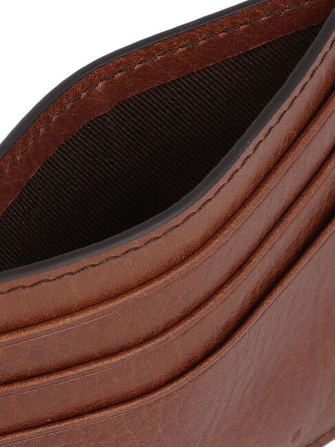 ETTORE Tarjetero plano de cuero Marrón / Rutenio - Carteras Hombre