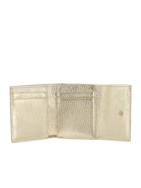 METALLIC SOFT Cartera de piel granulada dorado - Carteras Mujer