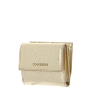 COCCINELLE METALLIC SOFT Cartera de piel granulada dorado - Carteras Mujer - 4