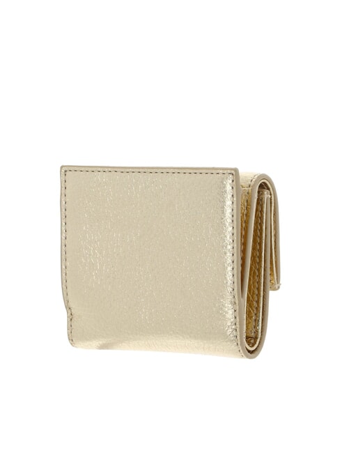 METALLIC SOFT Cartera de piel granulada dorado - Carteras Mujer