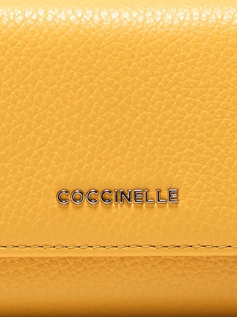 METALLIC SOFT  Cartera pequeña de cuero soleado - Carteras Mujer