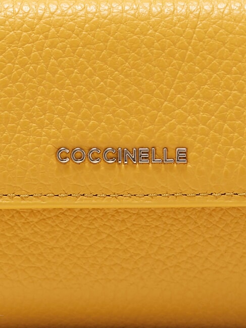 METALLIC SOFT Cartera de piel granulada soleado - Carteras Mujer