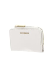 COCCINELLE METALLIC SOFT Tarjetero de piel blanco - Carteras Mujer - 3