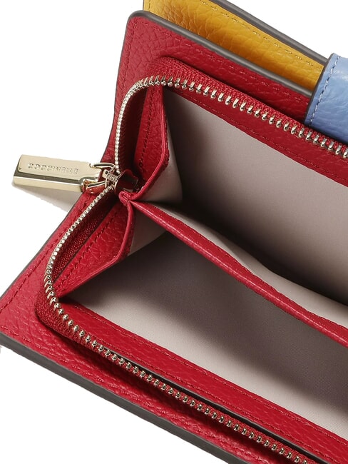 METALLIC TRICOLOR Billetera de cuero sangr&iacute;a - Carteras Mujer