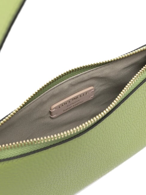 MERVEILLE Bolso bandolera en piel texturizada guacamole - Bolsos Mujer