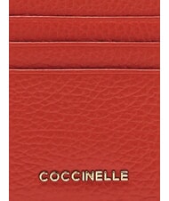 COCCINELLE METALLIC SOFT  Tarjetero plano de piel gazpacho - Carteras Mujer - 2