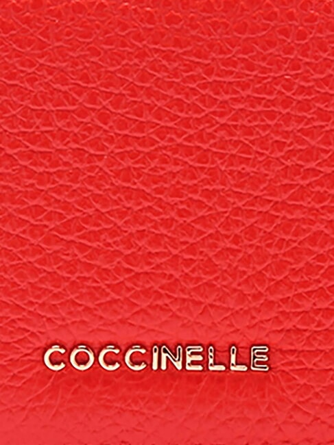 METALLIC SOFT Cartera pequeña de piel gazpacho - Carteras Mujer